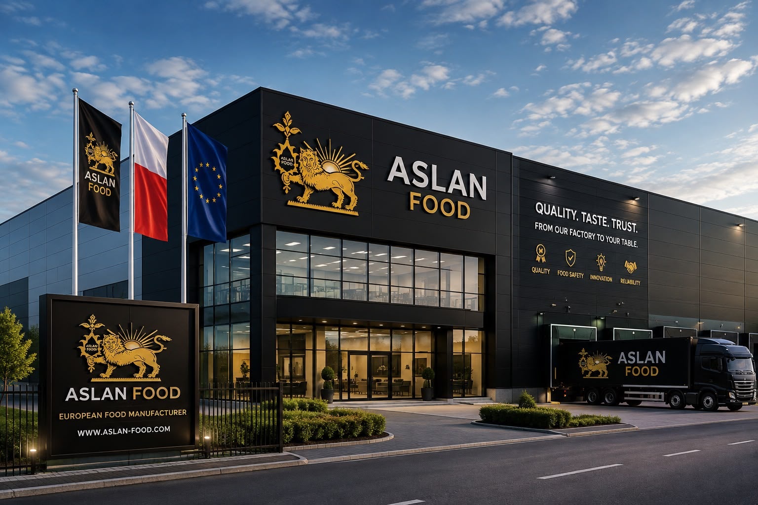 Aslan Food modern European industrial manufacturing facility