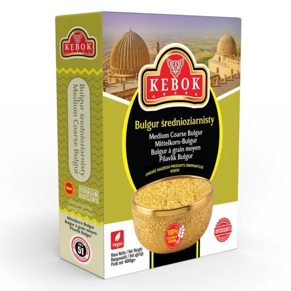 Bulgur średnioziarnisty, Kebok, wegański, 400g