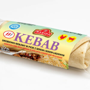 Kebab drobiowo-wołowy w picie z serem i sosem łagodnym