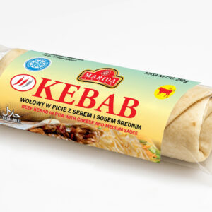 Kebab wołowy w picie z serem i sosem średnim