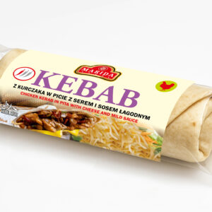 Kebab drobiowy w picie z serem i sosem łagodnym