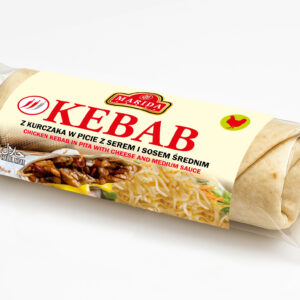 Kebab drobiowy w picie z serem i sosem średnim